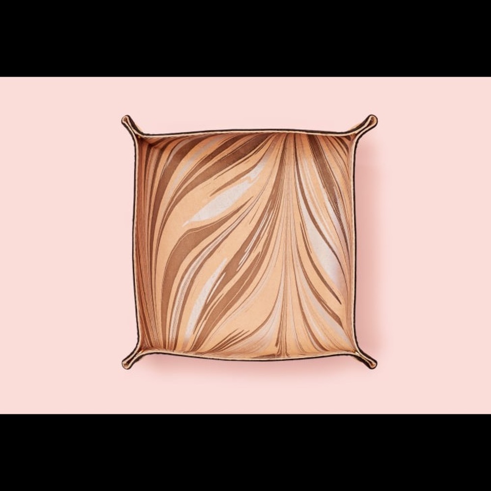 NEW Tribe Alive Marbled Leather Valet Tray